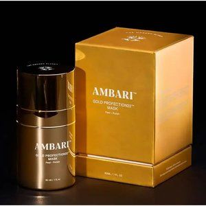 NEW Ambari Gold Profection22 (TM) Mask 100MG CBD + Reishi + 22% AHA Blen…